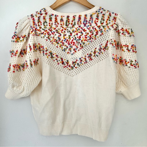 NWT Sézane Joyce Jumper Ecru Multicolor (runs small) - Picture 5 of 9